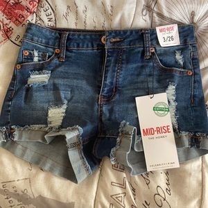 Mid-rise shorts, blue, 3/26